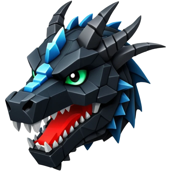 Minecraft black dragon head emoji