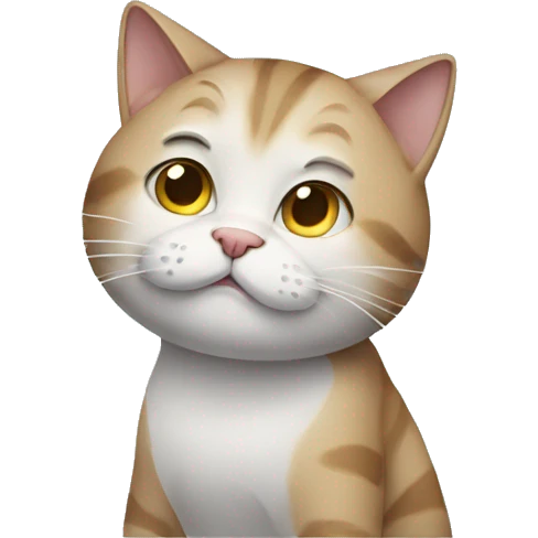 Sad Cat saluting emoji