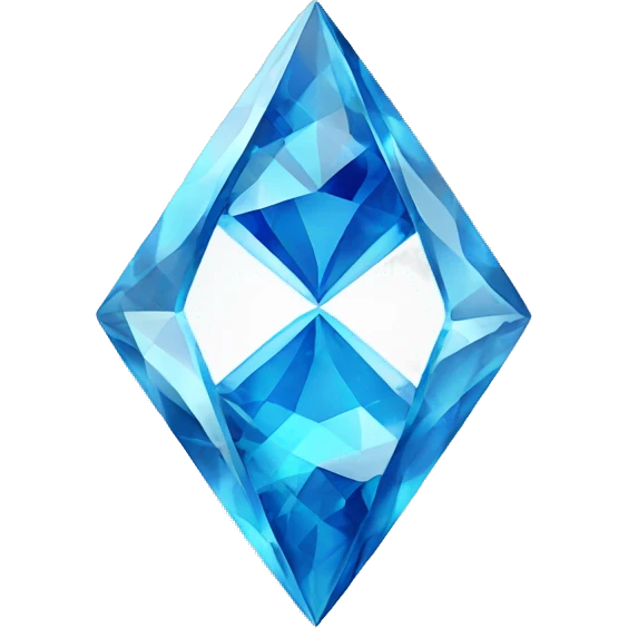 blue diamond with white DNA double helix emoji