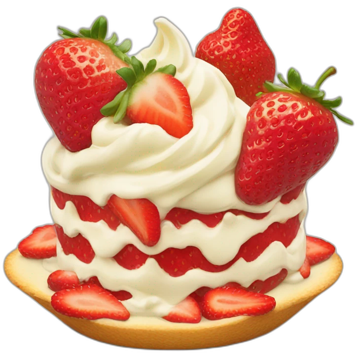 Fresas con crema emoji