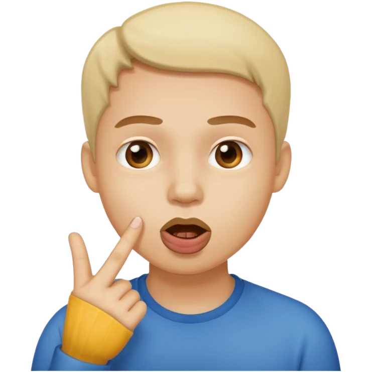 Charaters with fingeur in his mouth  emoji