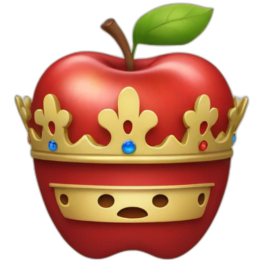 apple with king crown emoji