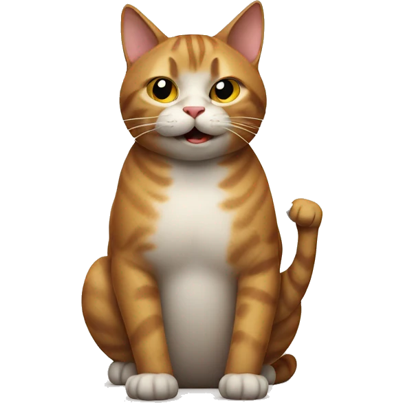 cat giving middle finger emoji