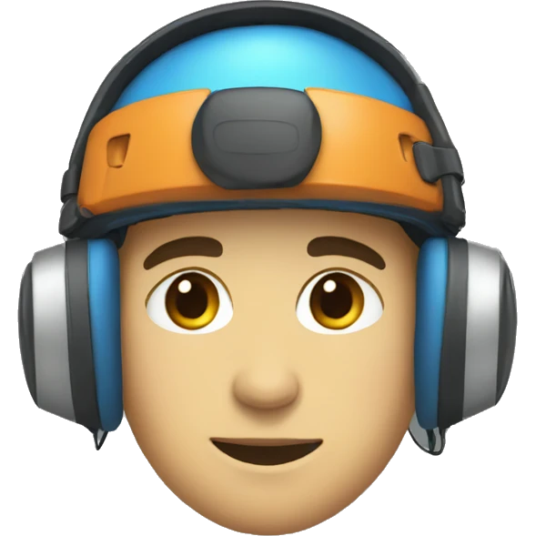 Un garçon avec un casque  emoji