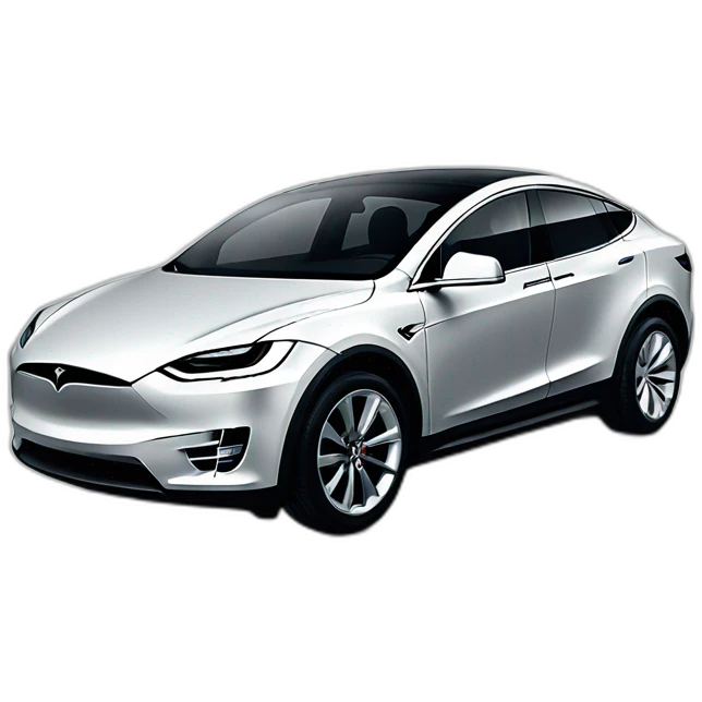 Elon musk with Tesla x model emoji