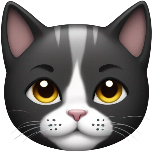 Sleepy kitty black emoji
