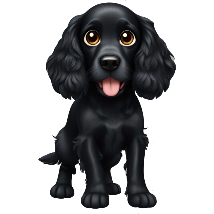 Black cocker spaniel  emoji