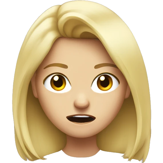 Angry blonde girl emoji