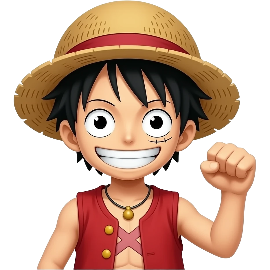 luffy with elastic arm emoji