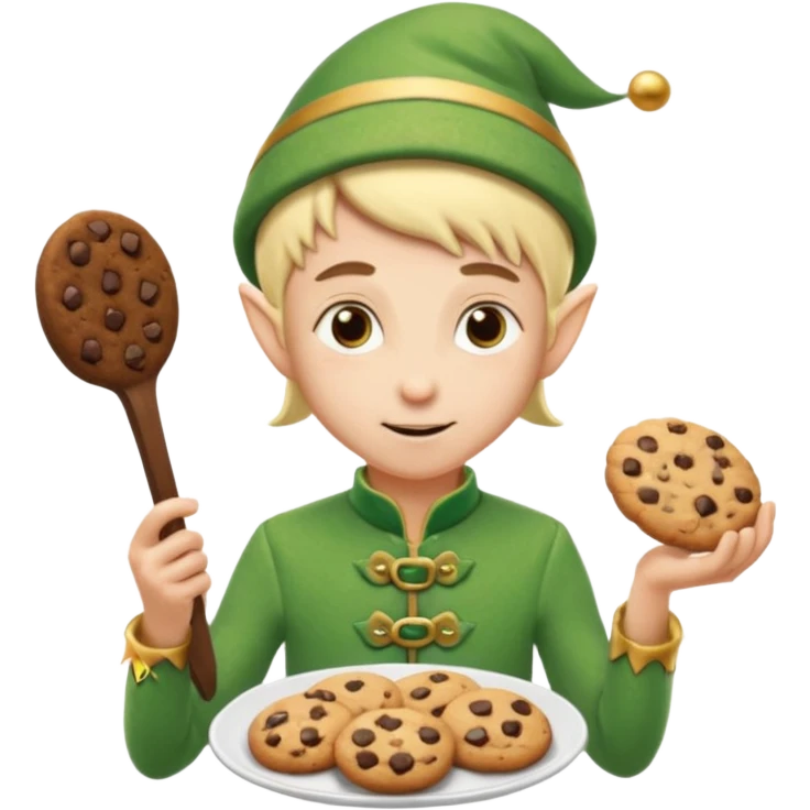 Elf bakimg cookie emoji