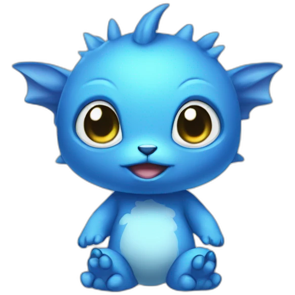 blue baby Digimon creature emoji