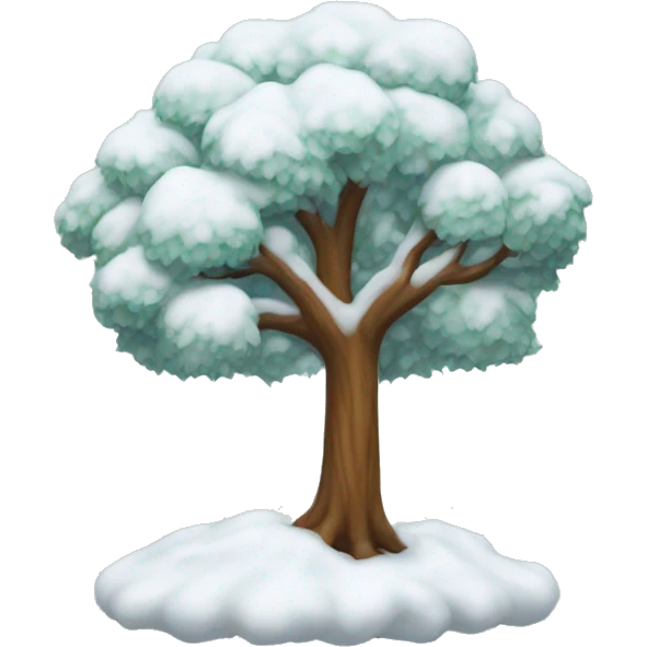 Tree with snow in it  emoji