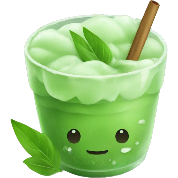 Iced matcha emoji
