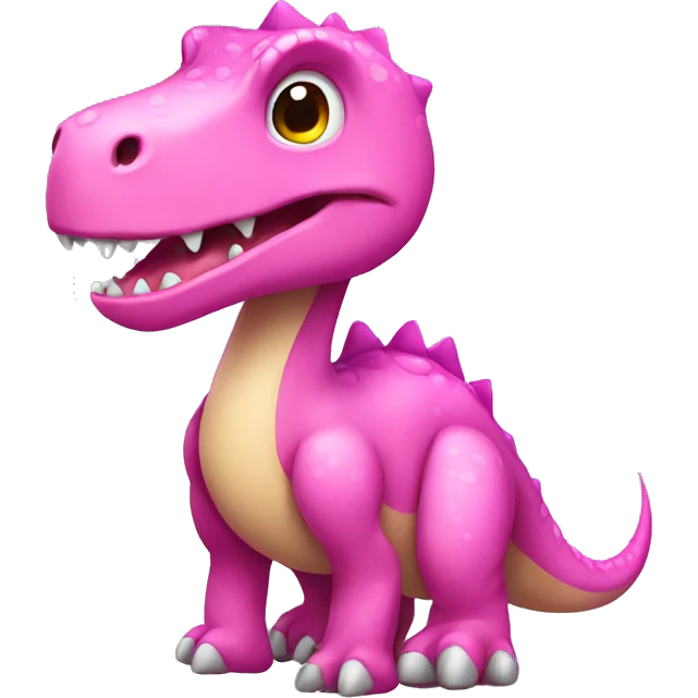 Dinosaur with a pink bow  emoji