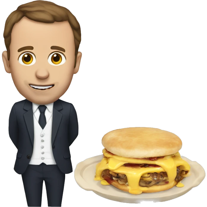 Macron mange emoji