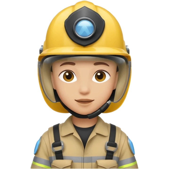 helmeted responder character emoji