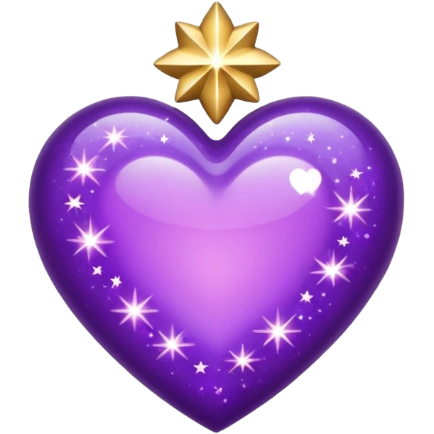 purple heart with sparkles emoji