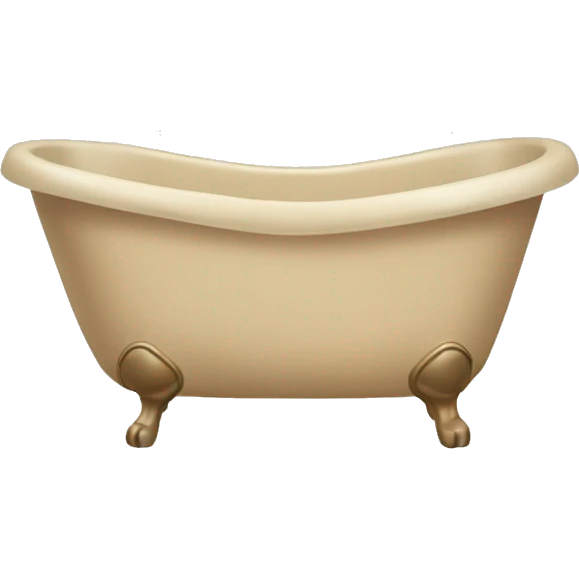Beige astethic bathtub with bubbles emoji