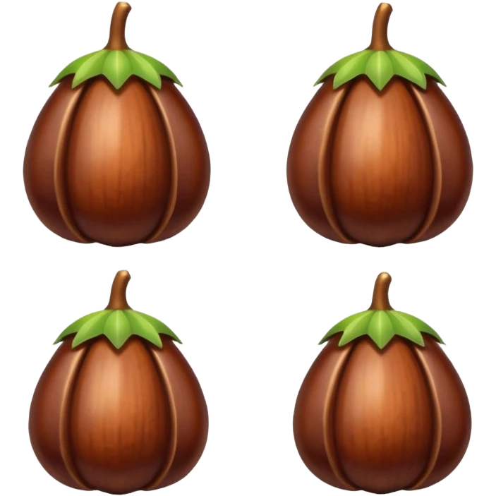 chestnut without face emoji