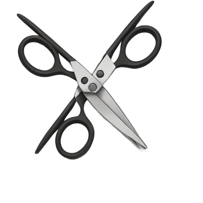 Two scissors together emoji