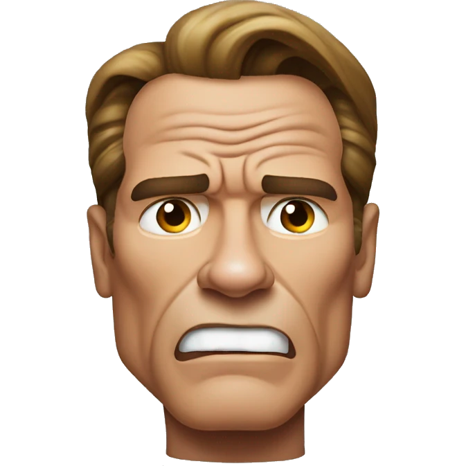 Scared Arnold Schwarzenegger in rabbit costum emoji