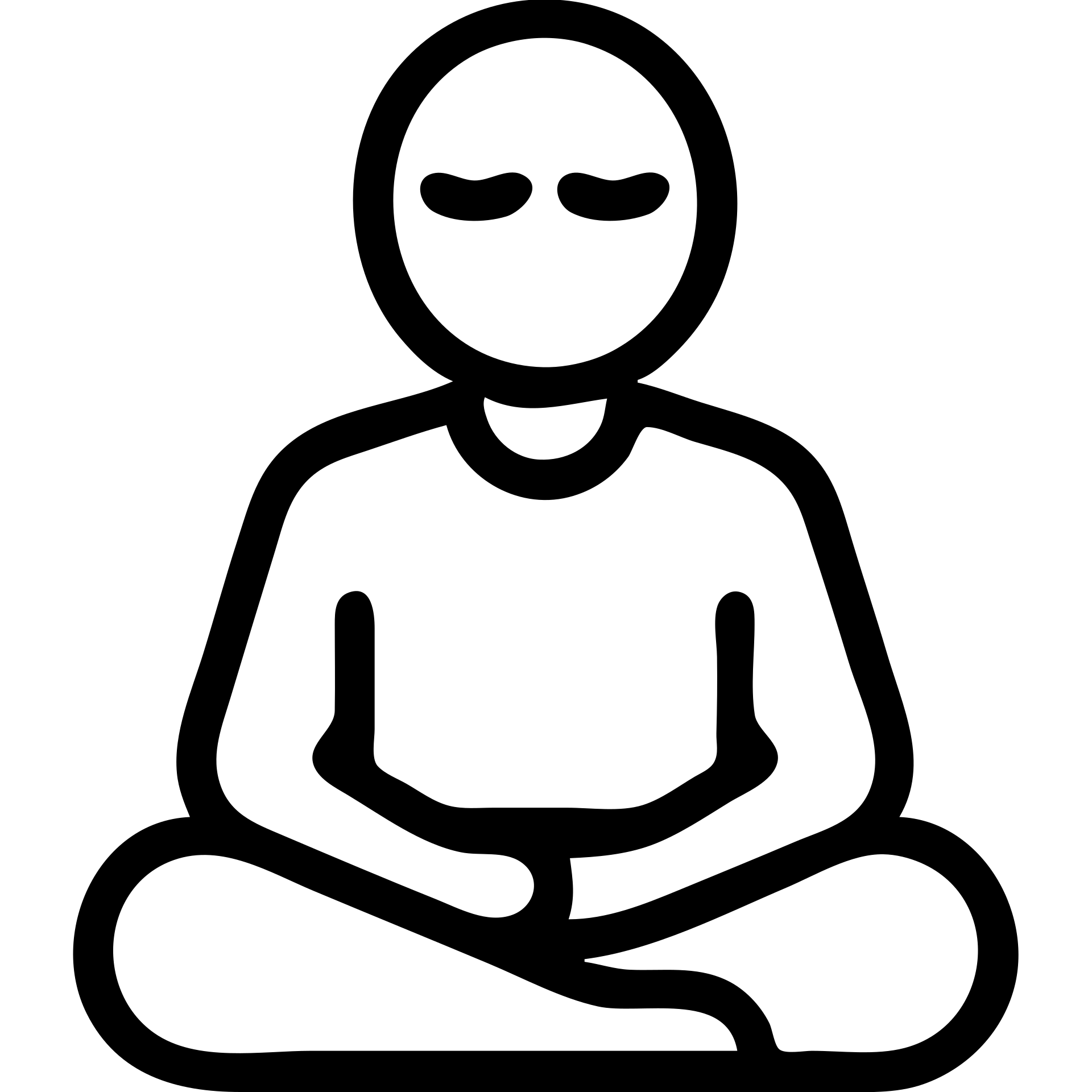 minimalist icon of a person meditating or sitting with eyes closed, symbolizing focus time, clean and simple design emoji