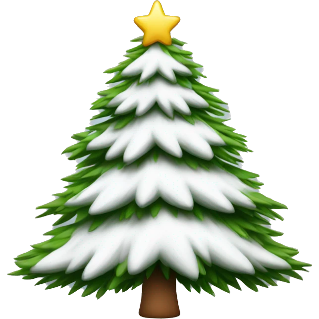  actual white fir christmas tree isolated.  emoji