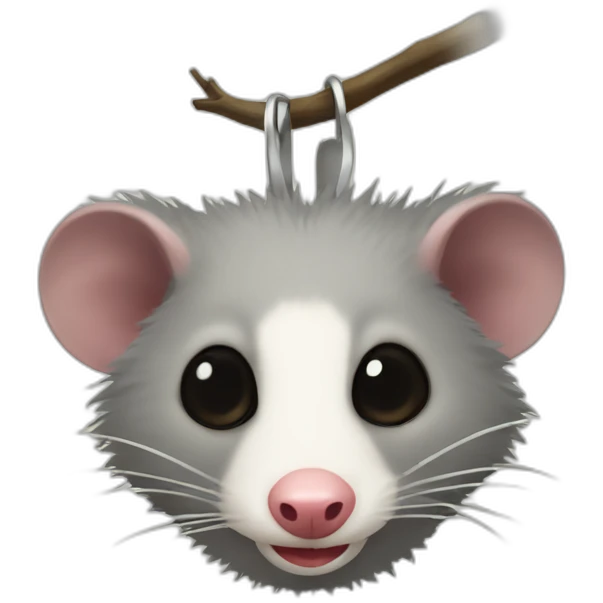 Opossum hanging upside down emoji