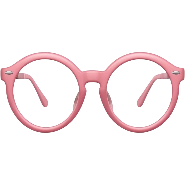 Rose pink glasses, Oval type shaped. emoji
