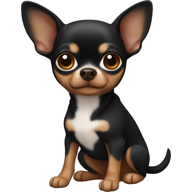 Black brown chihuahua emoji