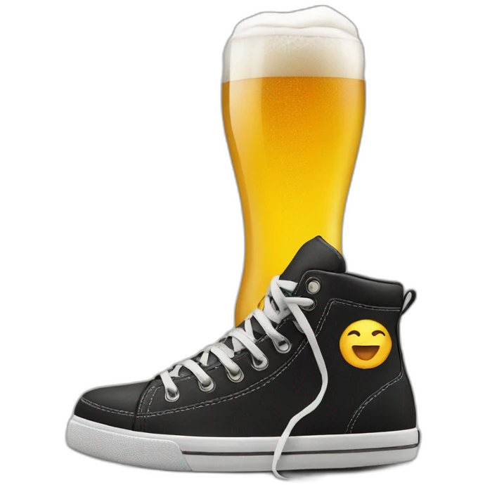 beer on a shoes glass emoji