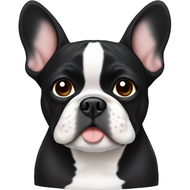Black French bulldog  emoji