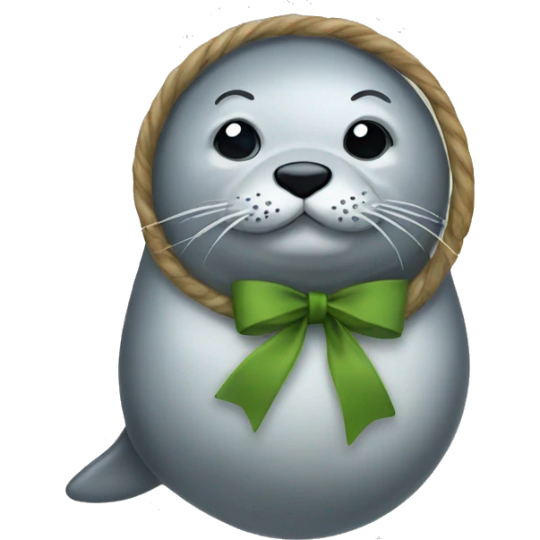 Seal with bow emoji