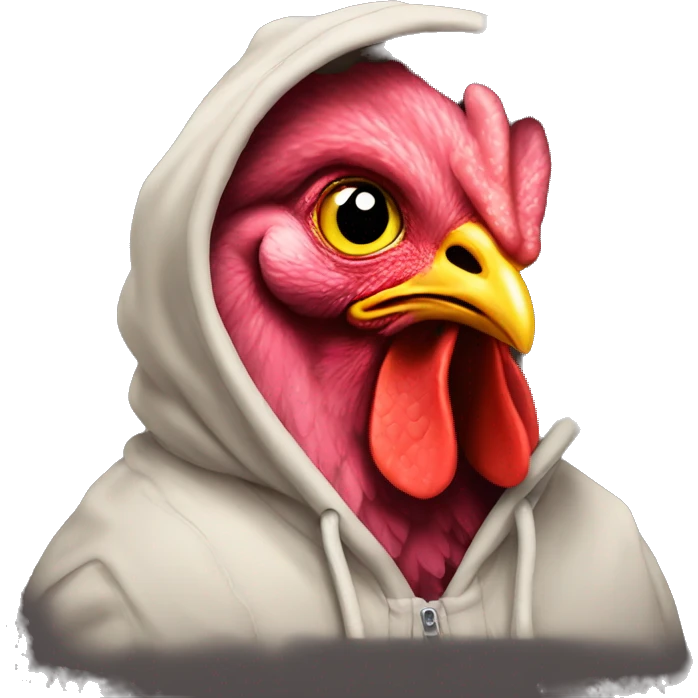 chicken with a Hoodie  emoji