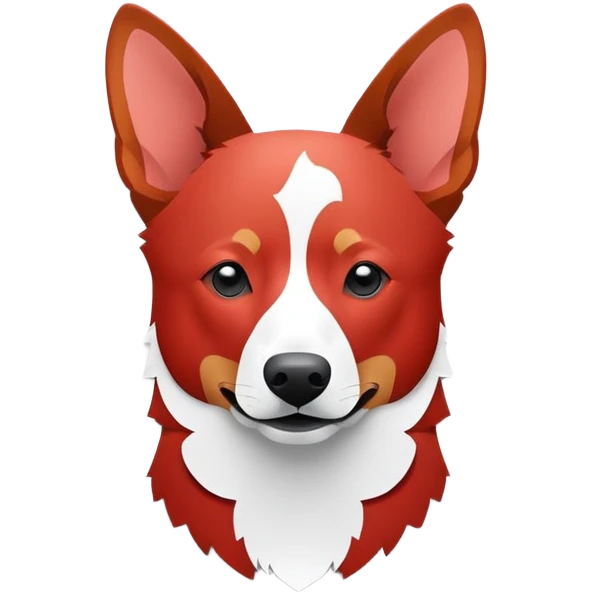 This Red heeler cut out emoji
