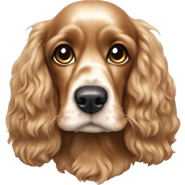 Cocker spaniel with it looking back with it but facing me emoji