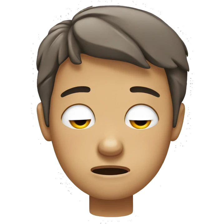 Tired and crying emoji