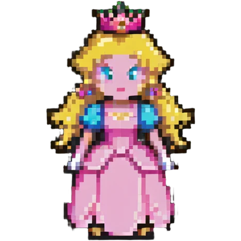 Princess Peach from Mario Bros emoji