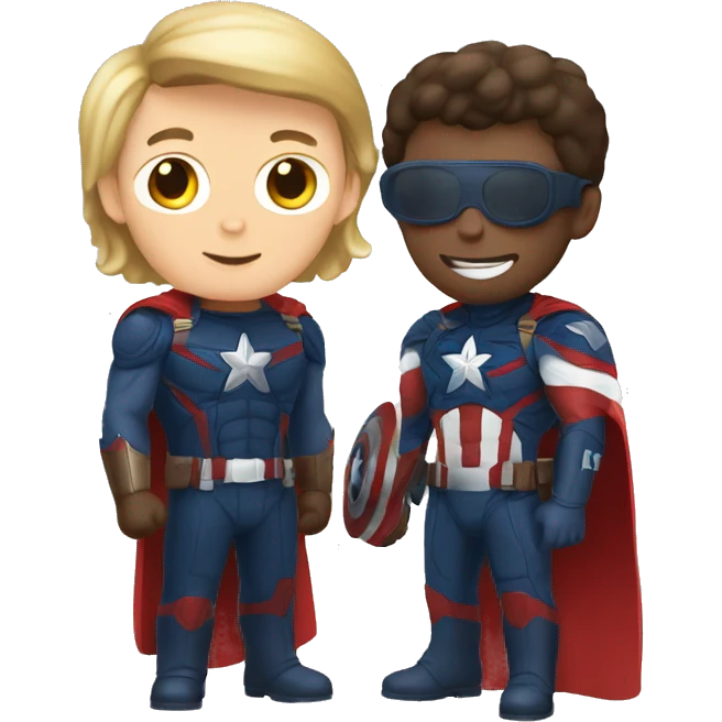 Beatle juice and capin America emoji