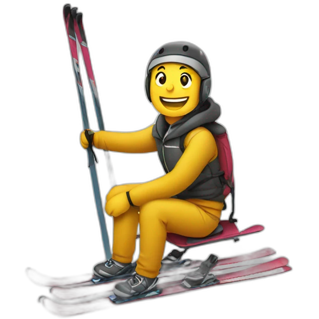 Sitting on skis emoji