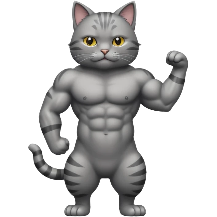 cat with muscle emoji