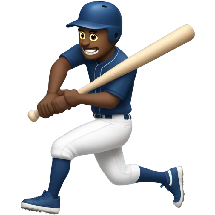 Guy swinging a baseball bat emoji