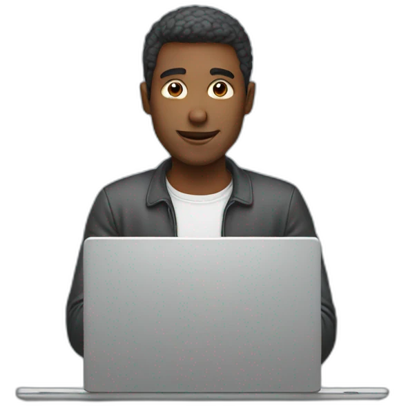 man using laptop emoji