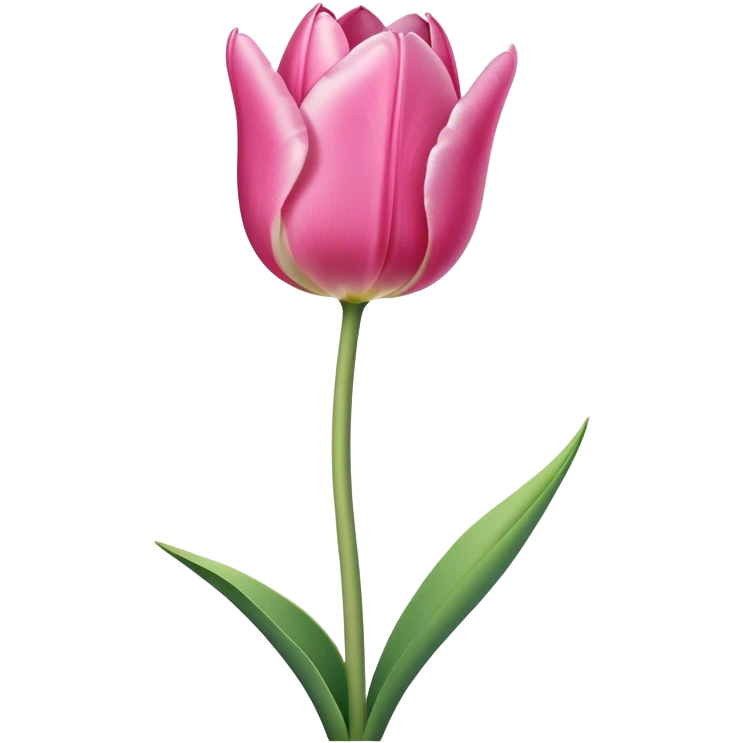 single pinkTulip, straight stem emoji