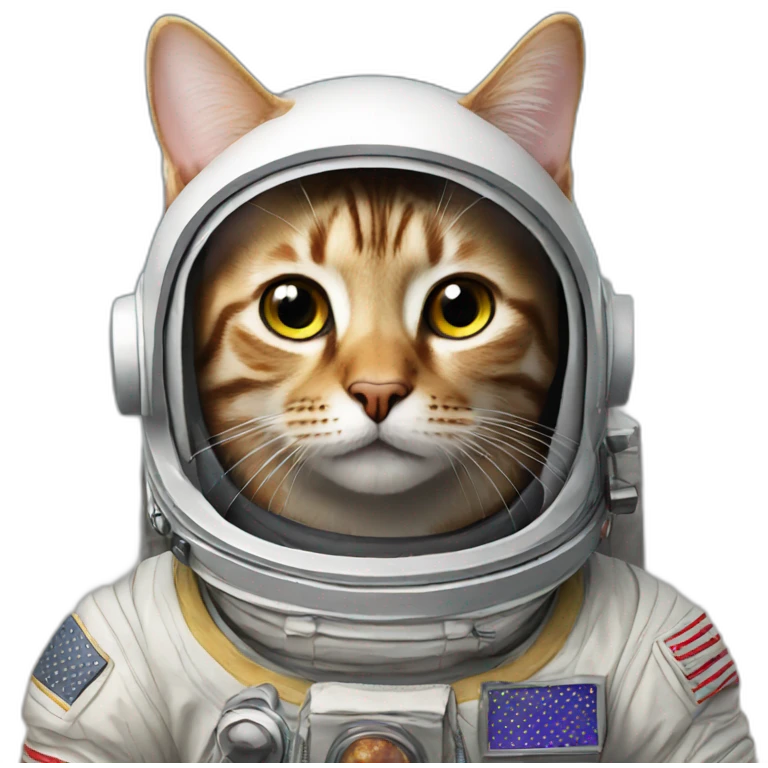 Tabby cat astronaut emoji