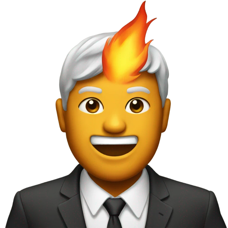 Leader on fire emoji
