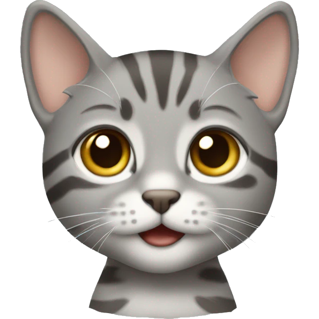 Gray tabby kitten emoji