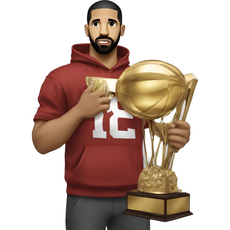 Drake holding championship  emoji