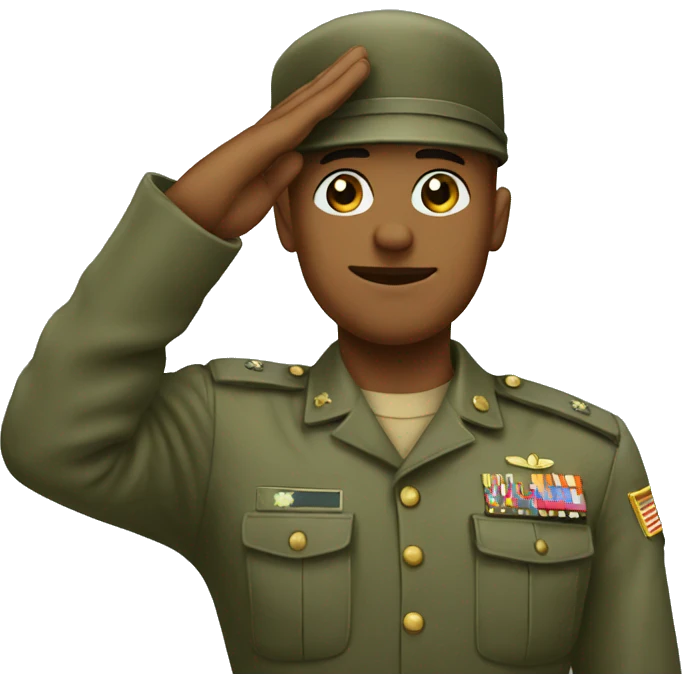 real soldier saluting emoji