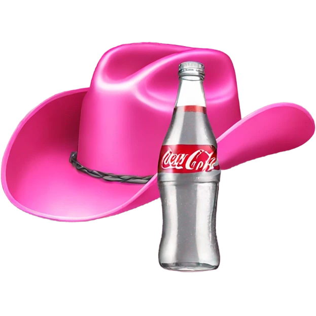 Diet Coke pink cowboy hat emoji